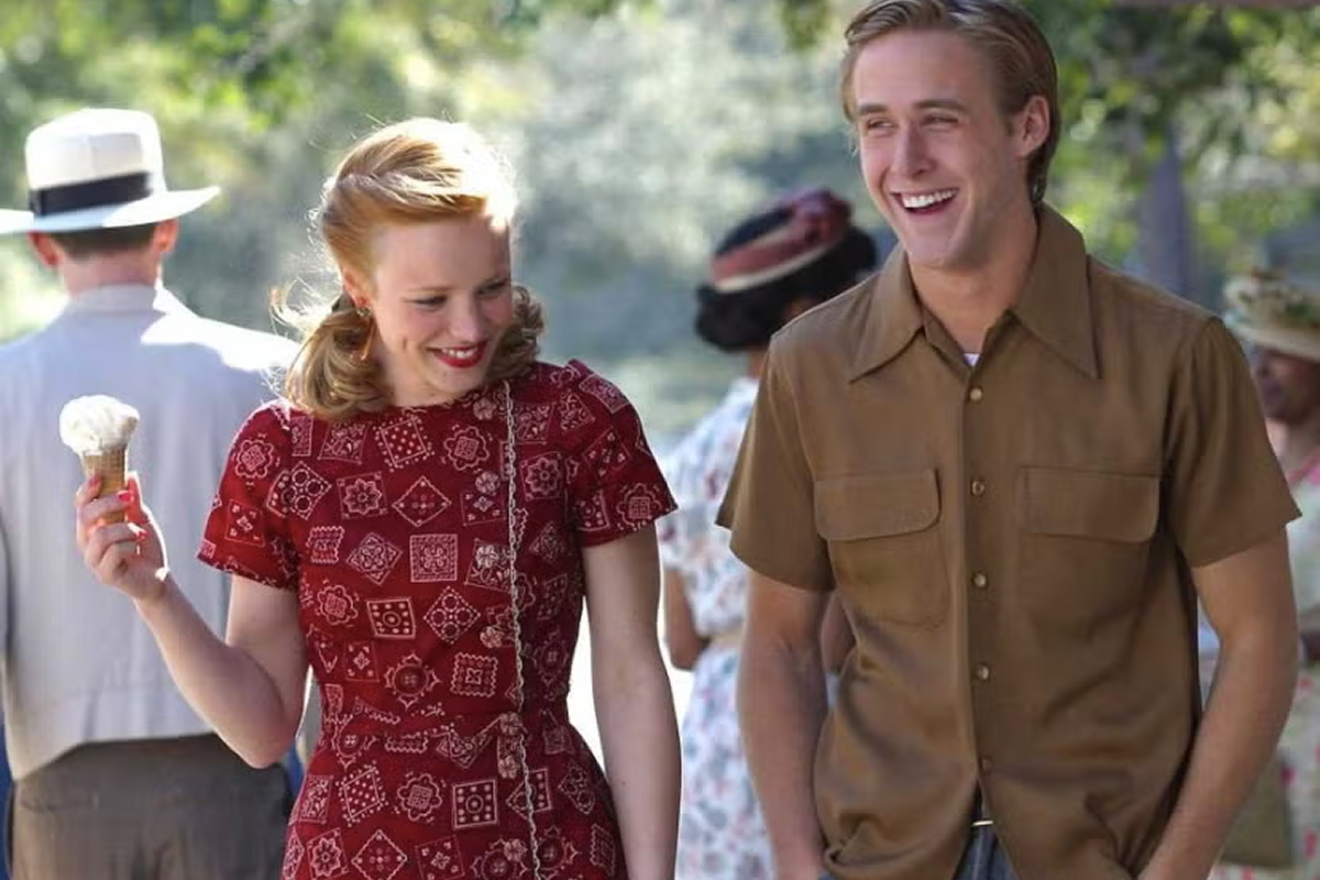 Ryan Gosling y Rachel McAdams en El diario de Noa