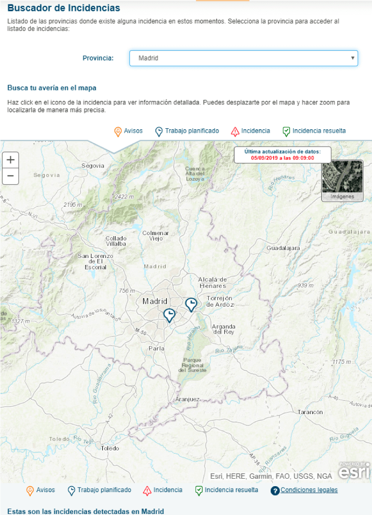 Naturgy localizador de averías localizar avería de Naturgy