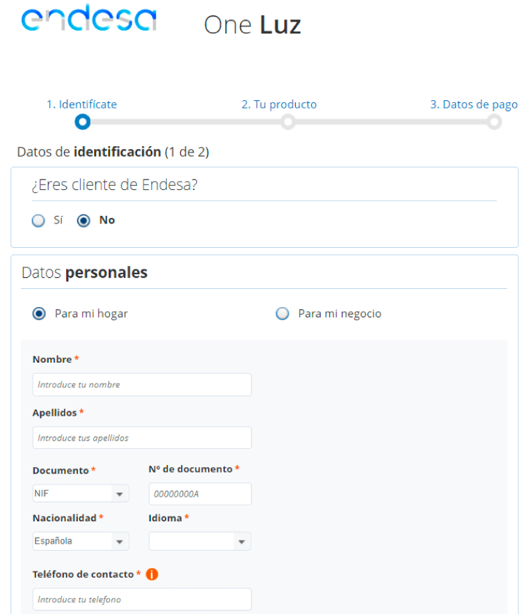 Precios y contrataciones Endesa Endesa contrataciones online