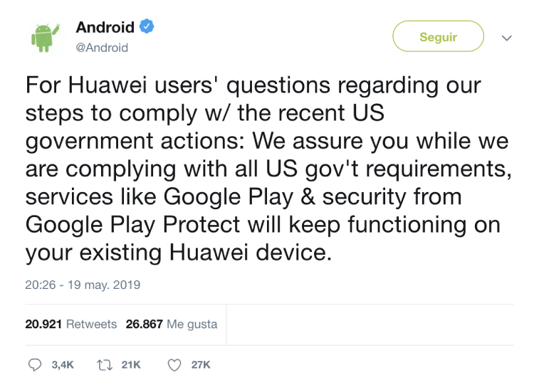 tweet android Imagen tweet android