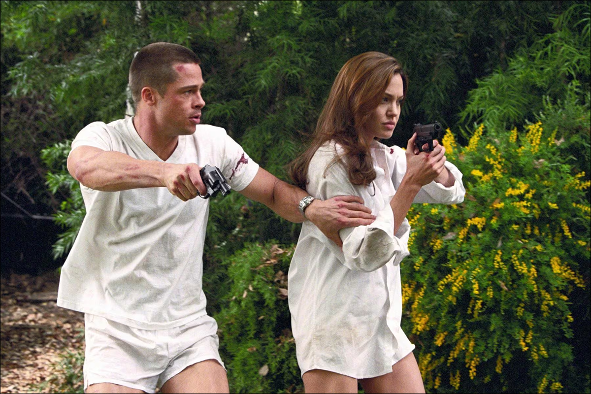 Brad Pitt y Angelina Jolie en Señor y señora Smith