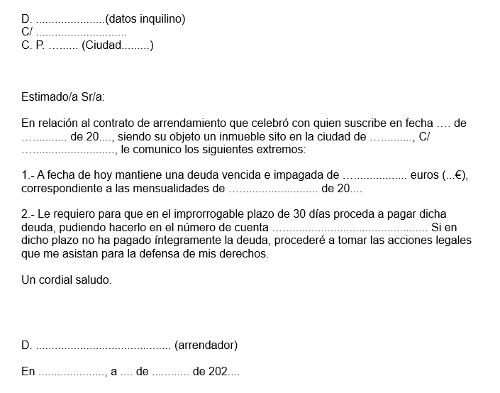 Como echar a un inquilino que no paga (burofax)