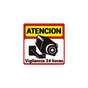 Placa rótulo zona videovigilada las 24 horas, realizada en aluminio