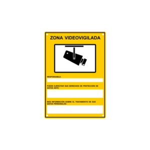 Cartel de zona videovigilada