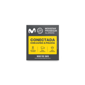 Placa disuasoria con conexión a la empresa de seguridad