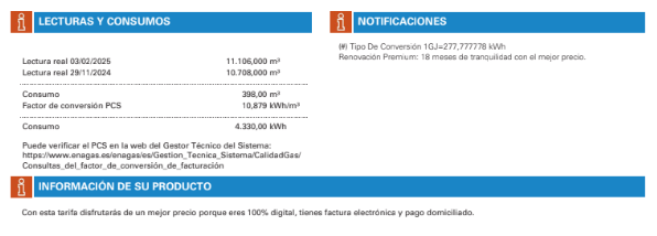 factura gas endesa