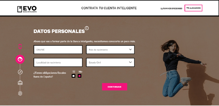 Datos personales Cuenta Inteligente Evo