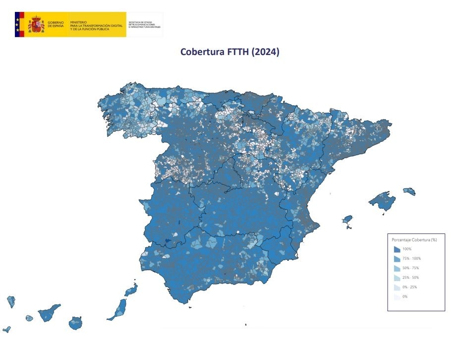 mapa cobertura fibra españa