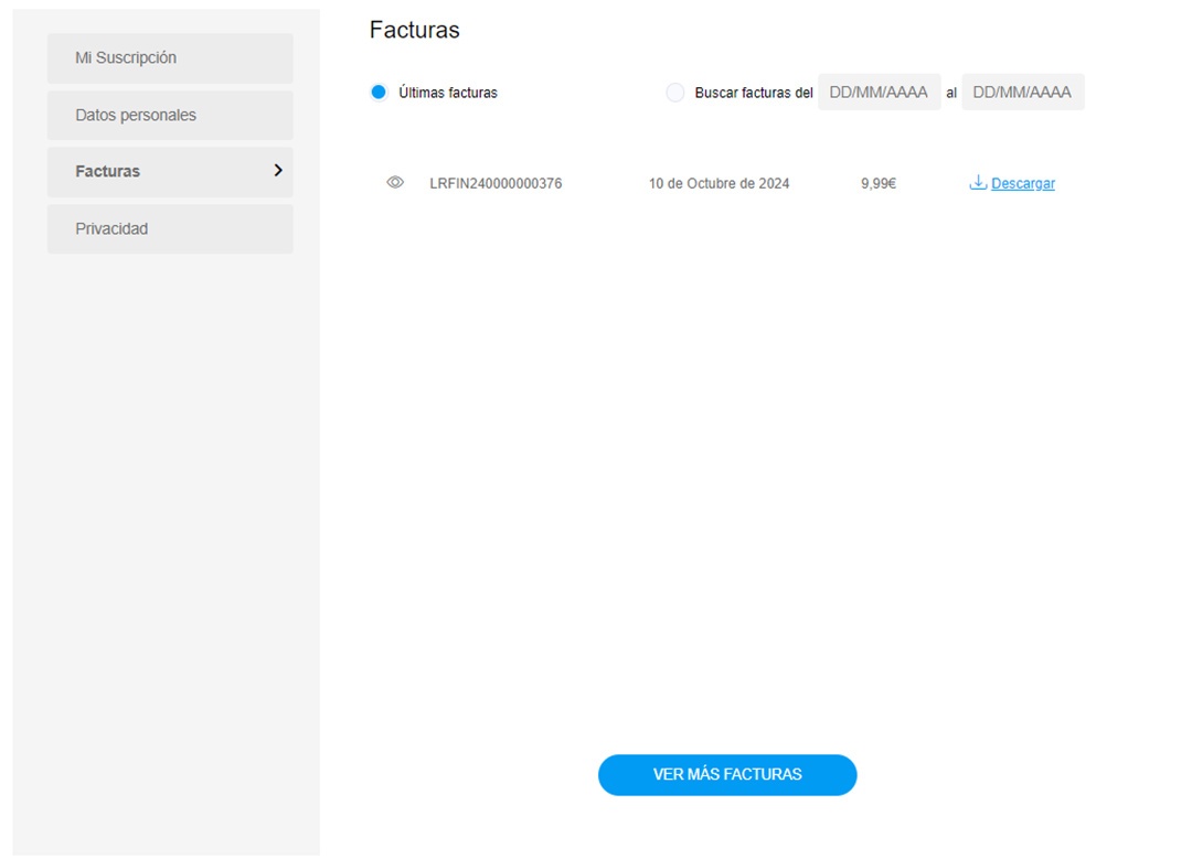 Visual de como descargar factura movistar