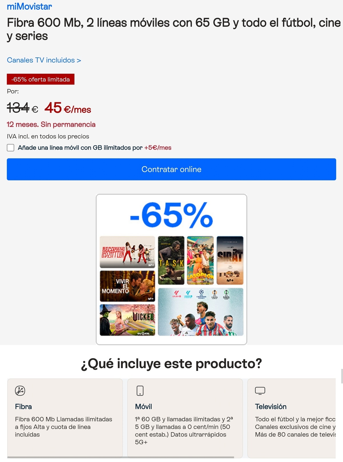 movistar 45 euros