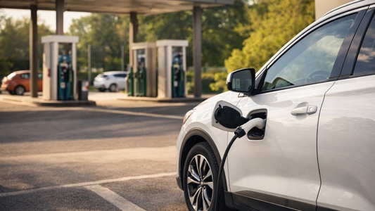 Coche electrico cargando