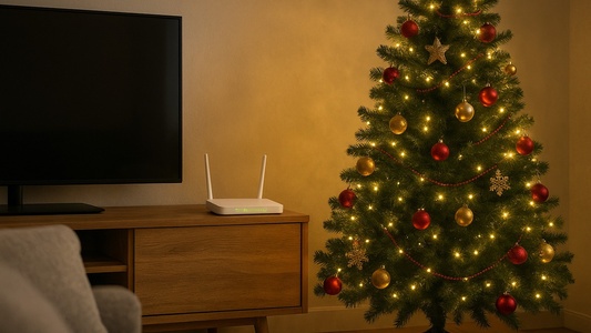 Las luces del árbol de Navidad influyen en la conexión Wifi